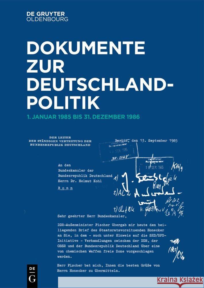 1. Januar 1985 bis 31.Dezember 1986 Bundesarchiv Koblenz 9783110730838 Walter de Gruyter - książka