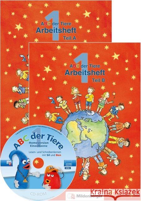 1. Schuljahr, 2 Arbeitshefte m. CD-ROM. Tl.A+B : zur Silbenfibel Handt, Rosmarie Mrowka-Nienstedt, Kerstin Kuhn, Klaus 9783619143917 Mildenberger - książka