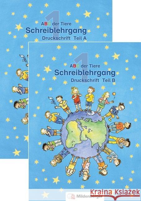 1. Schuljahr, Schreiblehrgang (Druckschrift), 2 Bde.. Tl.A+B Handt, Rosmarie Kuhn, Klaus Mrowka-Nienstedt, Kerstin 9783619143818 Mildenberger - książka