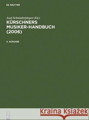 2006 Axel Schnieder 9783598242120 K. G. Saur - książka