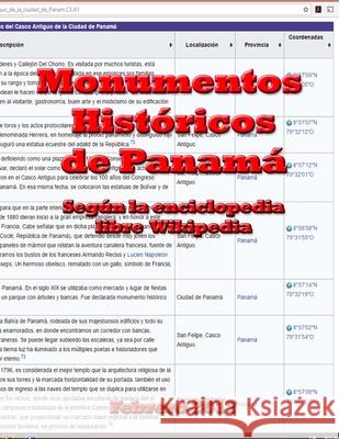 2017-02 Monumentos Historicos de Panama: Segun La Enciclopedia Libre Wikipedia Jaime Masso 9781543113808 Createspace Independent Publishing Platform - książka