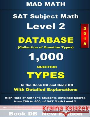 2018 SAT Subject Math Level 2 Book DB John Su 9781723481420 Createspace Independent Publishing Platform - książka