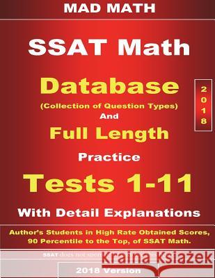 2018 SSAT Database and 11 Tests John Su 9781977582942 Createspace Independent Publishing Platform - książka