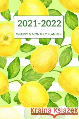 2021 2022 Weekly & Monthly Planner: Striped Green Leaves Lemon Cover, Pocket-sized Academic Planner Mid-Year July 2021 to June 2022, Calendar Organize Press, Orangeblueberry 9798503037913 Independently Published - książka