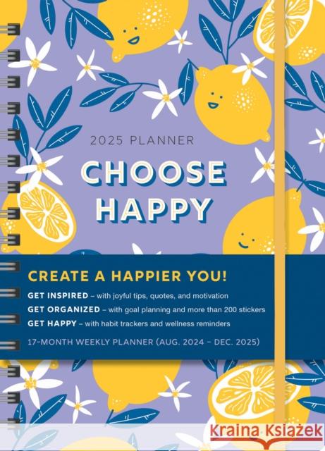 2025 Choose Happy Planner: August 2024-December 2025 Sourcebooks 9781728293752 Sourcebooks, Inc - książka