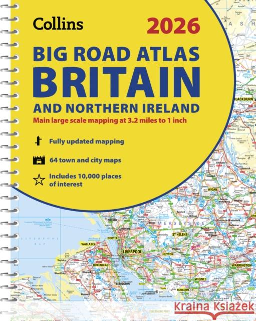 2026 Collins Big Road Atlas Britain and Northern Ireland: A3 Spiral Collins Maps 9780008719210 HarperCollins Publishers - książka