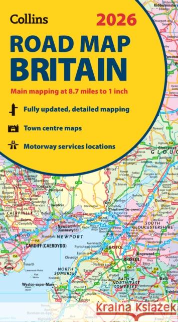 2026 Collins Road Map of Britain: Clear and Detailed Folded Map of Britain Collins Maps 9780008719258 HarperCollins Publishers - książka