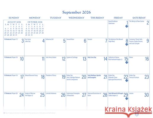 2026 Parish Wall Calendar Church Publishing Incorporated 9781640657892 Church Publishing - książka