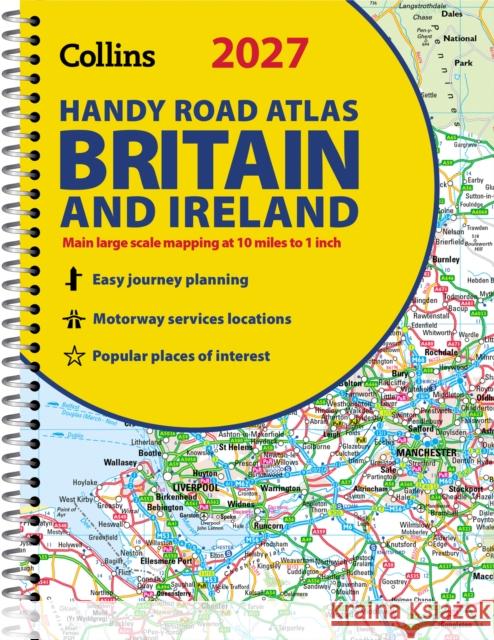 2027 Collins Handy Road Atlas Britain and Ireland: A5 Spiral Collins Maps 9780008779047 HarperCollins Publishers - książka