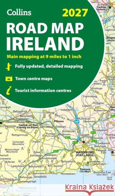 2027 Collins Road Map of Ireland: Folded Map Collins Maps 9780008779061 HarperCollins Publishers - książka