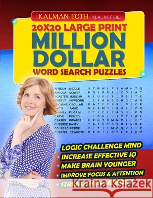 20x20 Large Print Million Dollar Word Search Puzzles Kalman Tot 9781500262662 Createspace - książka