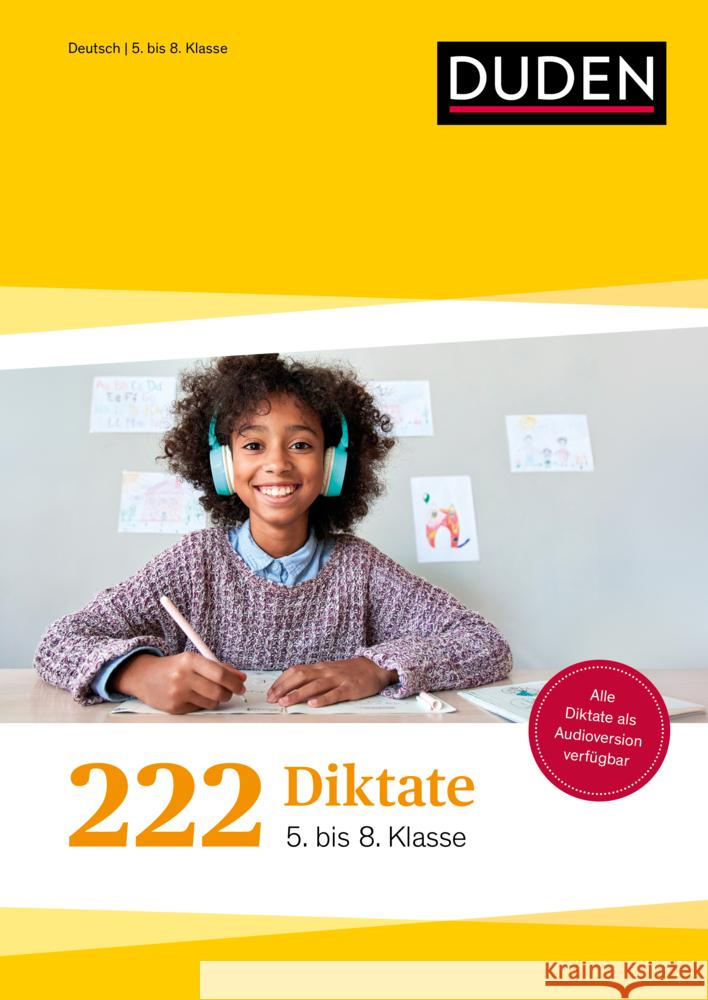 222 Diktate - 5. bis 8. Klasse  9783411723171 Duden - książka