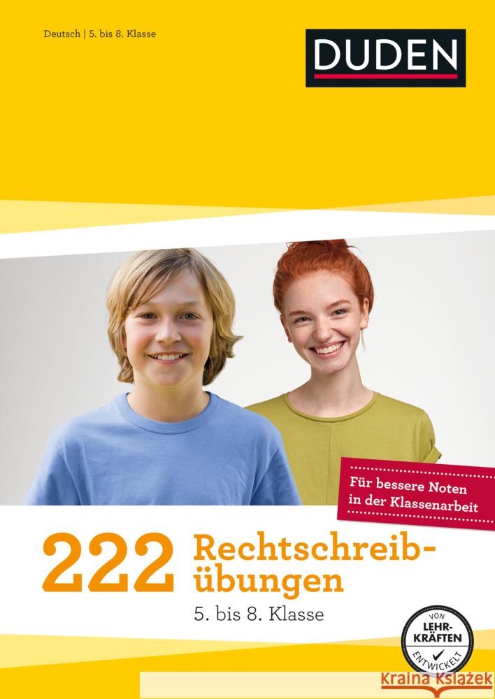 222 Rechtschreibübungen - 5. bis 8. Klasse Braukmann, Werner, Greving, Johannes, Fahlbusch, Claudia 9783411736478 Duden - książka