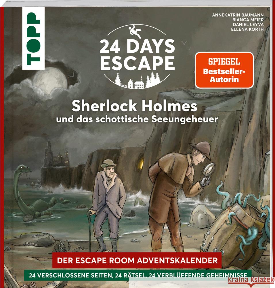 24 DAYS ESCAPE - Der Escape Room Adventskalender: Sherlock Holmes und das schottische Seeungeheuer Baumann, Annekatrin 9783735851499 Frech - książka