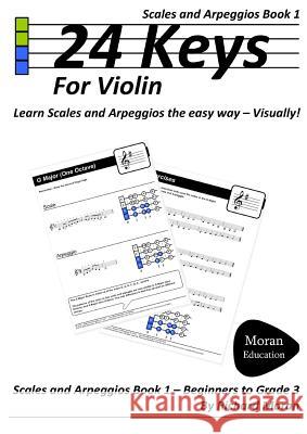 24 Keys Scales and Arpeggios for Violin - Book 1 Richard Moran 9781446116180 Lulu.com - książka