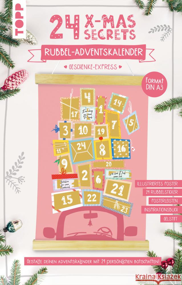 24 X-MAS SECRETS - Rubbel-Adventskalender - Geschenke-Express  4007742181895 Frech - książka