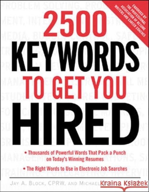 2,500 Keywords to Get You Hi Block, Jay 9780071406734 McGraw-Hill Companies - książka