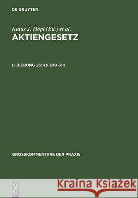 300-310 Heribert Hirte Kai Hasselbach Klaus J. Hopt 9783899491777 Walter de Gruyter - książka