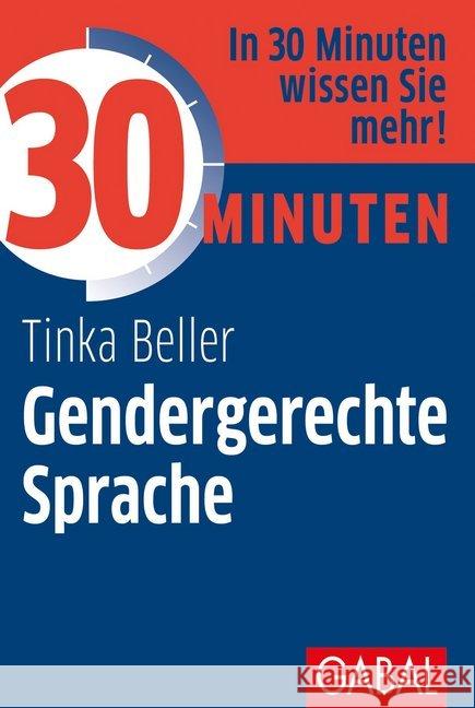 30 Minuten Gendergerechte Sprache Beller, Tinka 9783869369174 GABAL - książka