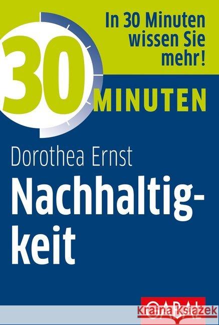 30 Minuten Nachhaltigkeit Ernst, Dorothea Franziska 9783967390223 GABAL - książka