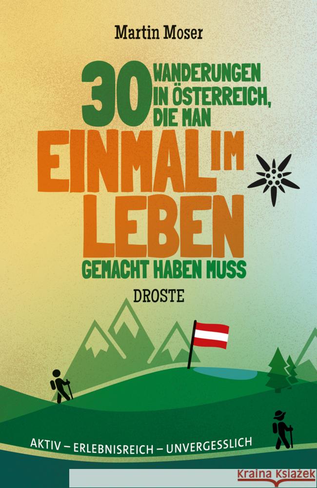 30 Wanderungen in Österreich, die man einmal im Leben gemacht haben muss Moser, Martin 9783770023356 Droste - książka