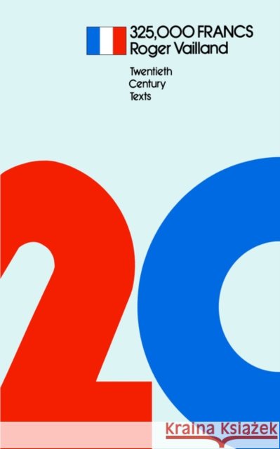 325,000 Francs Roger Vailland David Nott 9780415017107 Routledge - książka