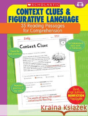 35 Reading Passages for Comprehension: Context Clues & Figurative Language: 35 Reading Passages for Comprehension Beech, Linda Ward 9780439554107 Teaching Resources - książka