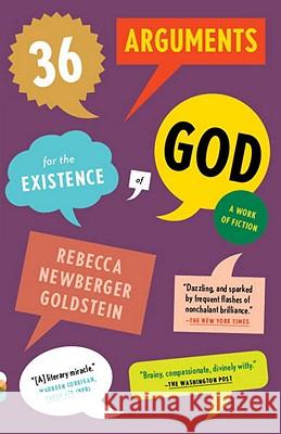 36 Arguments for the Existence of God: A Work of Fiction Rebecca Goldstein 9780307456717 Vintage Books USA - książka