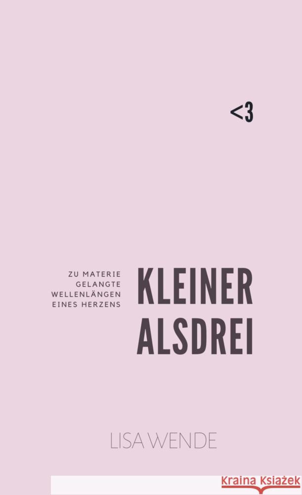 3 KLEINERALSDREI Wende, Lisa 9789463984751 Bookmundo - książka