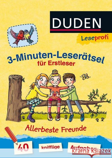 3-Minuten-Leserätsel für Erstleser - Allerbeste Freunde : 40 knifflige Aufgaben Moll, Susanna 9783737332705 FISCHER Duden - książka