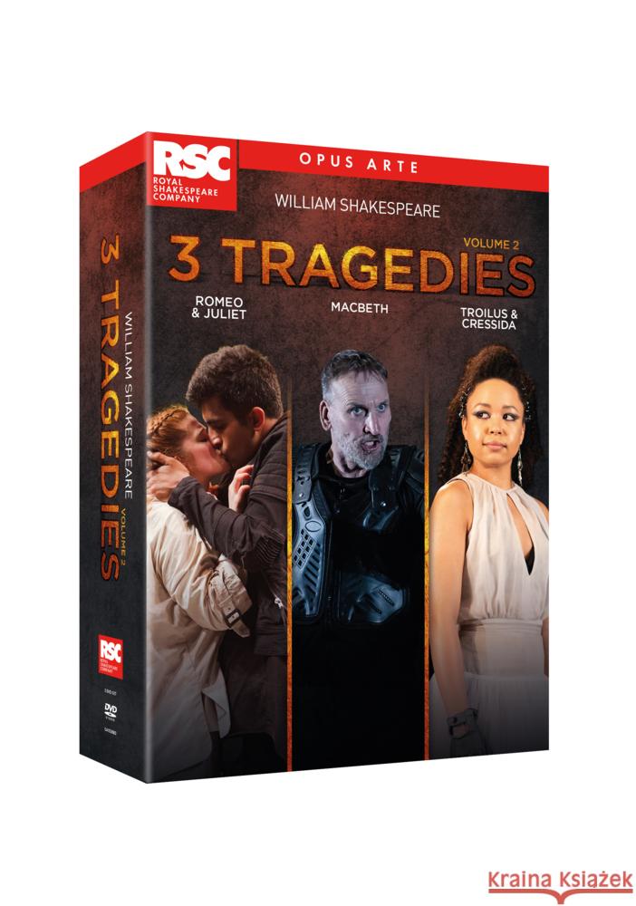 3 Tragedies, Volume 2, 3 DVD Shakespeare, William 0809478013266 Opus Arte - książka