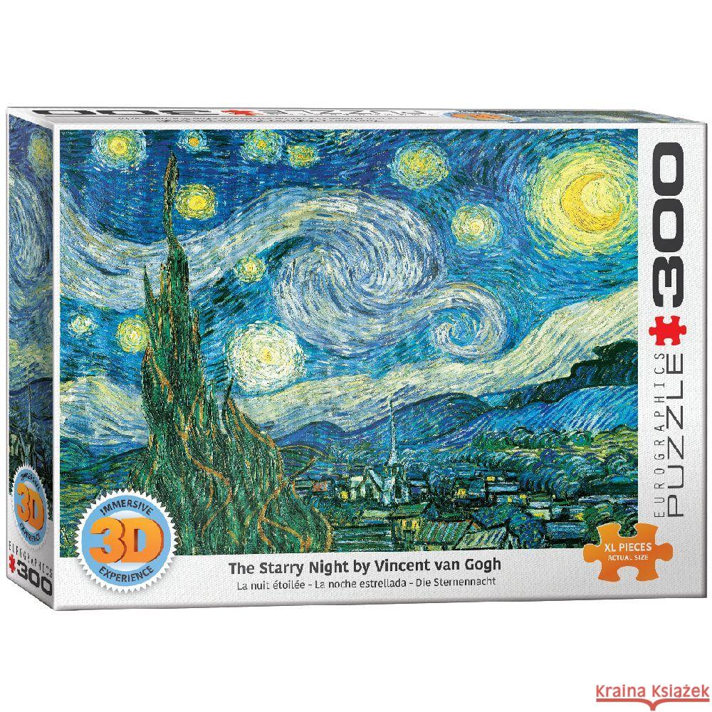 3D - Sternennacht von Vincent van Gogh (Puzzle) Gogh, Vincent van 0628136302043 Eurographics - książka