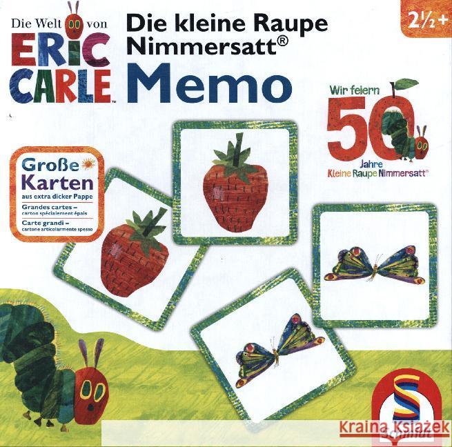 Die kleine Raupe Nimmersatt, Memo (Kinderspiel) Carle, Eric 4001504404550 Schmidt Spiele