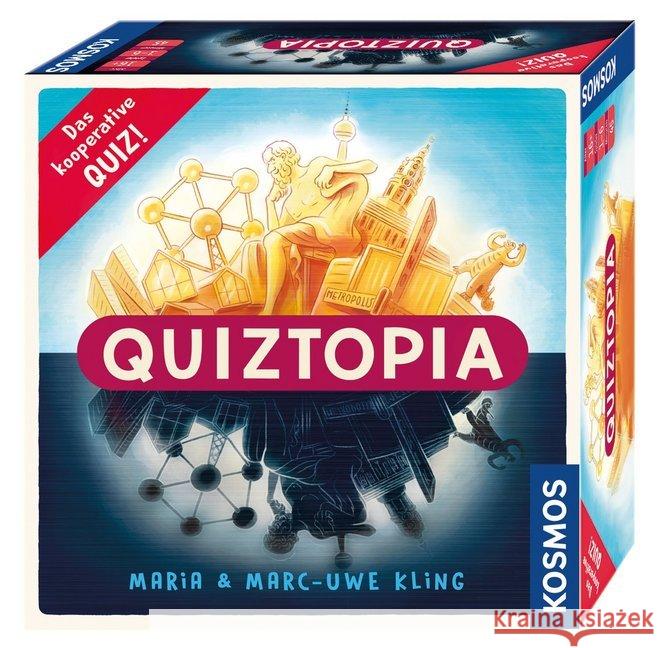 Quiztopia (Spiel) : Das kooperative Quiz! Kling, Marc-Uwe 4002051694296