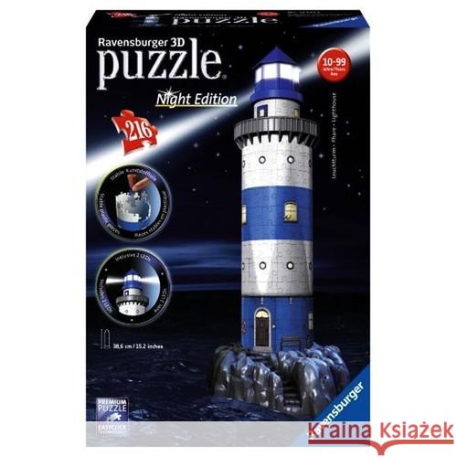 Leuchtturm bei Nacht (Puzzle) : Erleben Sie Puzzeln in der 3. Dimension. Night Edition  4005556125777 Ravensburger