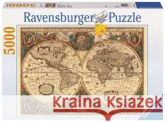 Puzzle 5000 Dawna mapa świata  4005556174119 Ravensburger