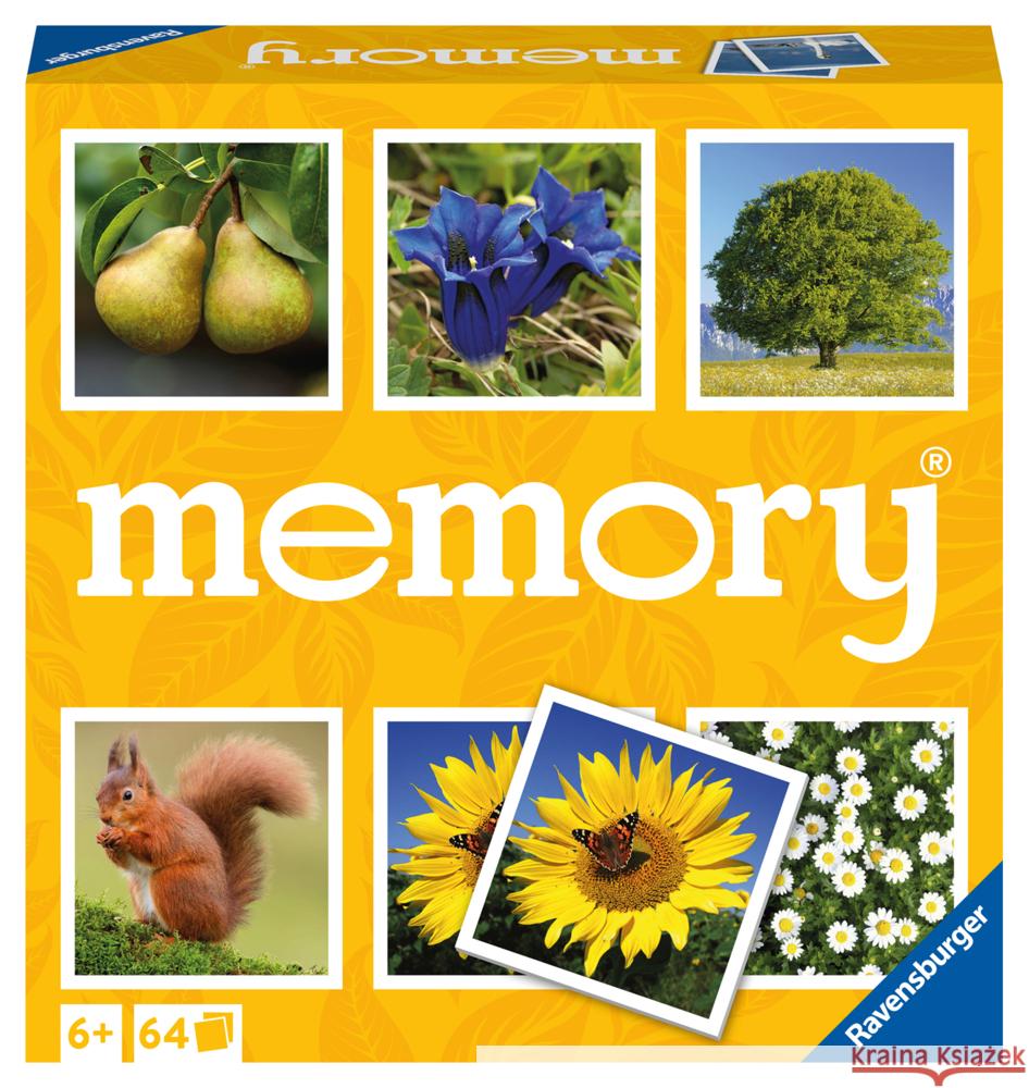 Ravensburger Natur memory® - 20881 - der Spieleklassiker für alle Naturfreunde, Merkspiel für 2-8 Spieler ab 6 Jahren Hurter, William H. 4005556208814