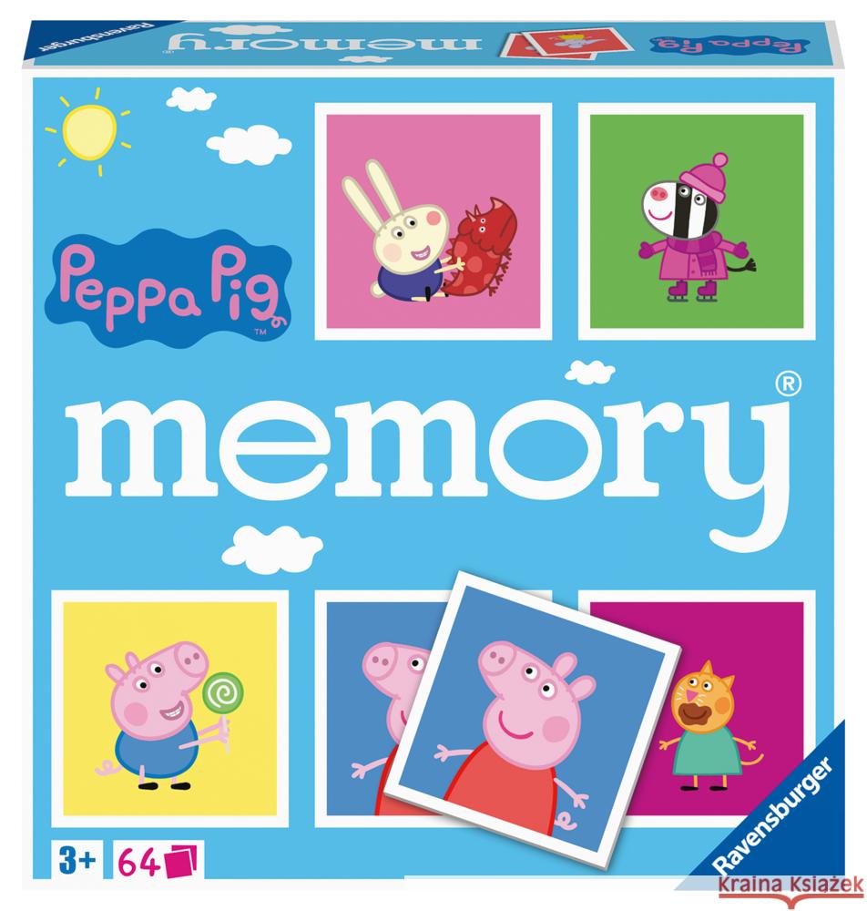 Ravensburger - 20886 - Peppa Pig memory®, der Spieleklassiker für alle Fans der TV-Serie Peppa Pig, Merkspiel für 2-8 Spieler ab 3 Jahren Hurter, William H. 4005556208869