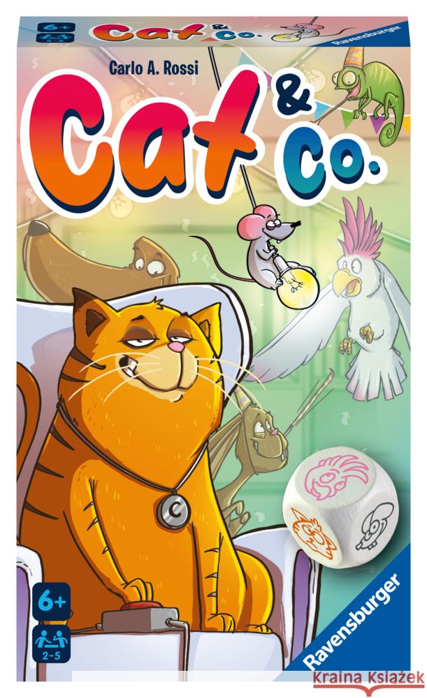 Ravensburger 20964- Cat & Co. - Würfel-Merkspiel, Spiel für Kinder ab 6 Jahren - Gesellschaftspiel geeignet für 2-5 Spieler Rossi, Carlo A. 4005556209644