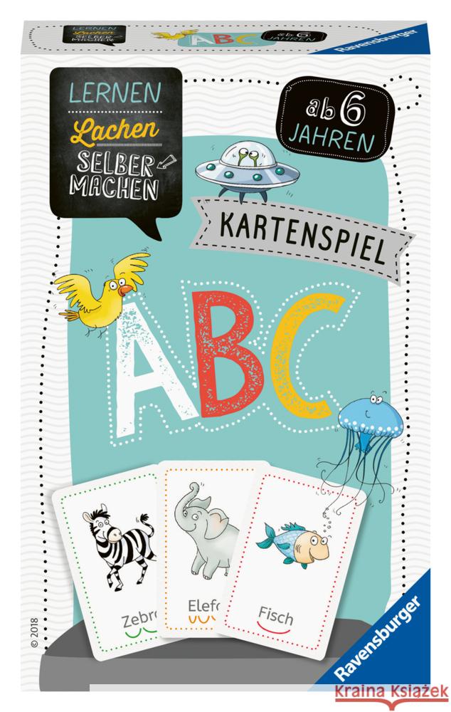 Ravensburger 80347 - Lernen Lachen Selbermachen: ABC, Kinderspiel für 1-4 Spieler, Lernspiel ab 5 Jahren, Kartenspiel, Buchstaben Odersky, Eva, Diehl, Hannah 4005556803477
