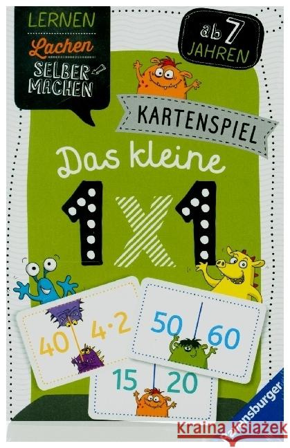 Ravensburger 80350 - Lernen Lachen Selbermachen: Das kleine 1 x 1, Kinderspiel für 1-4 Spieler, Lernspiel ab 7 Jahren, Kartenspiel Spitznagel, Elke 4005556803507