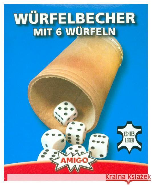 Würfelbecher (8.4 cm) mit 6 Würfeln (Spiel)  4007396870527 G3
