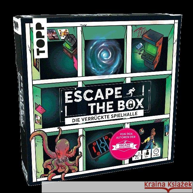 Escape The Box - Die verrückte Spielhalle (Spiel) : Das ultimative Escape-Room-Erlebnis als Gesellschaftsspiel! Frenzel, Sebastian, Zimpfer, Simon, Sgoda, Sabrina 4007742181017 Frech