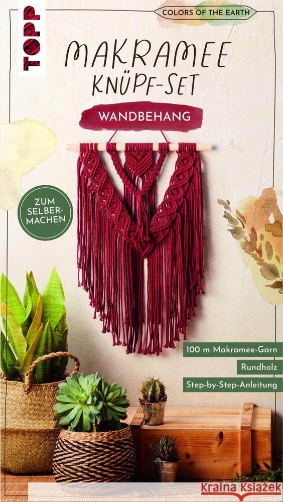 Colors of the Earth Makramee Knüpf-Set Wandbehang Kirsch, Josephine 4007742182939