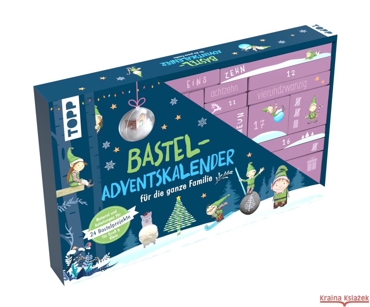 Familien-Bastel-Adventskalender - 24 Bastelprojekte mit Material Deutzmann, Sascha 4007742182960 Frech