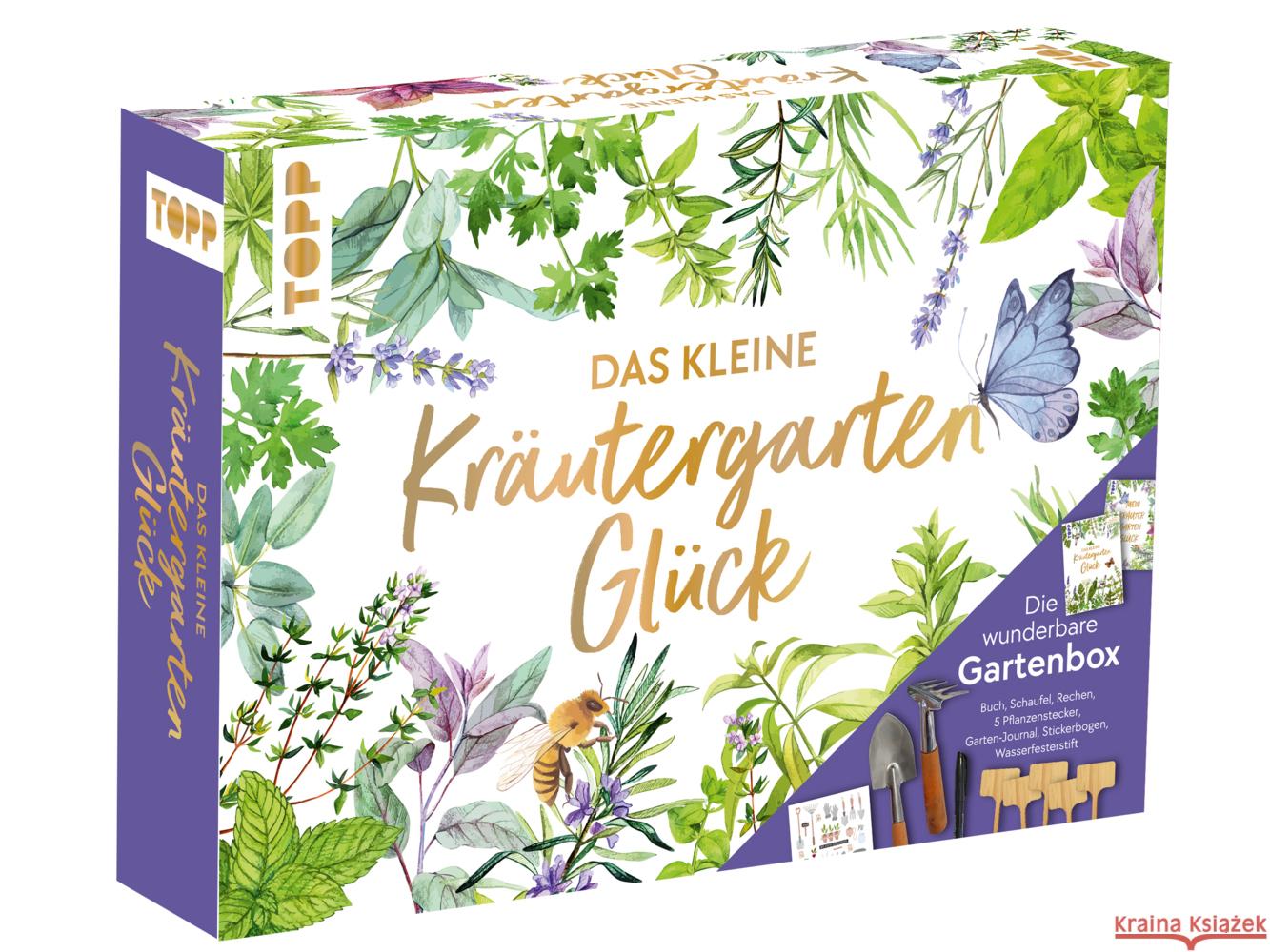 Das kleine Kräutergarten-Glück - Die wunderbare Gartenbox. Mit Kräuterkunde und Werkzeugen Volkmer, Ina 4007742185077