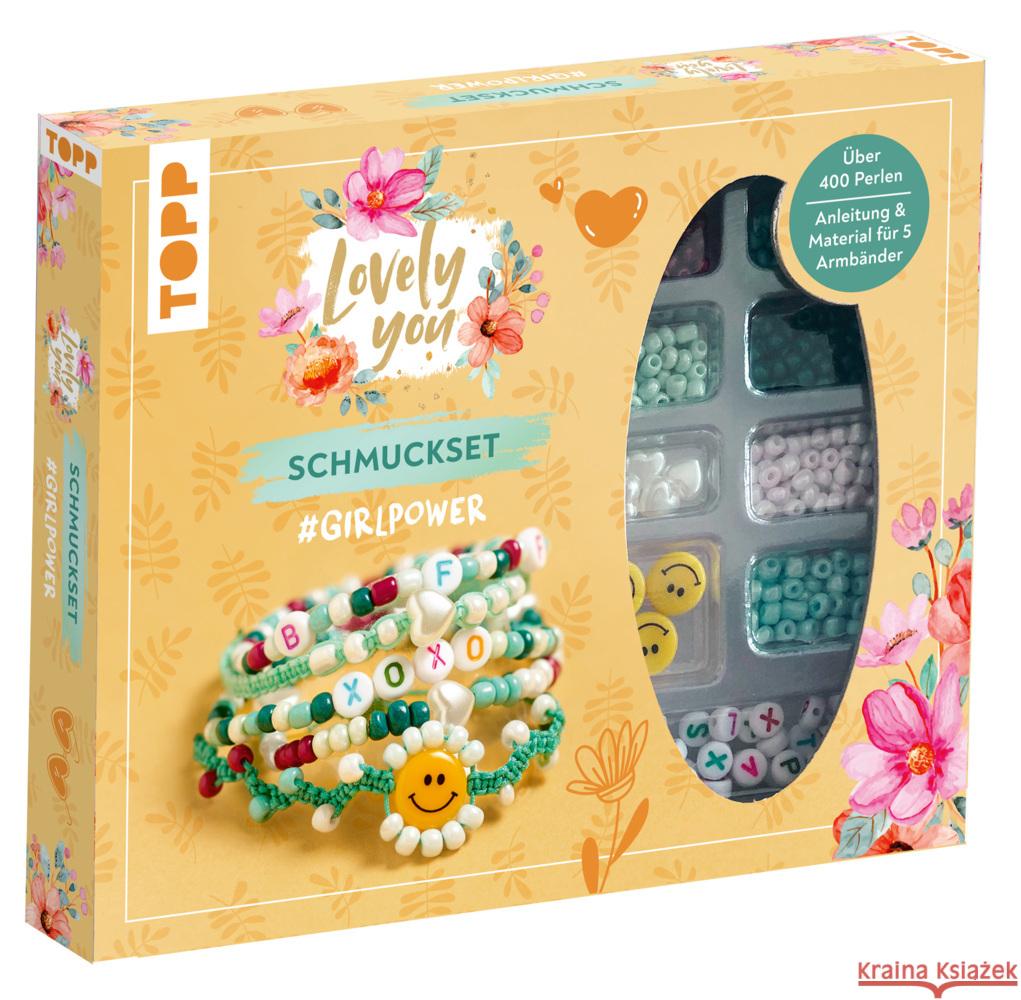 Lovely You Schmuckset #GirlPower. Anleitung und Material für 5 Armbänder. Über 400 Perlen frechverlag 4007742185138