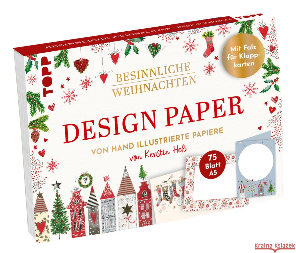 Design Paper Besinnliche Weihnachten DIN A5. Mit Falz für Klappkarten Heß, Kerstin 4007742185527