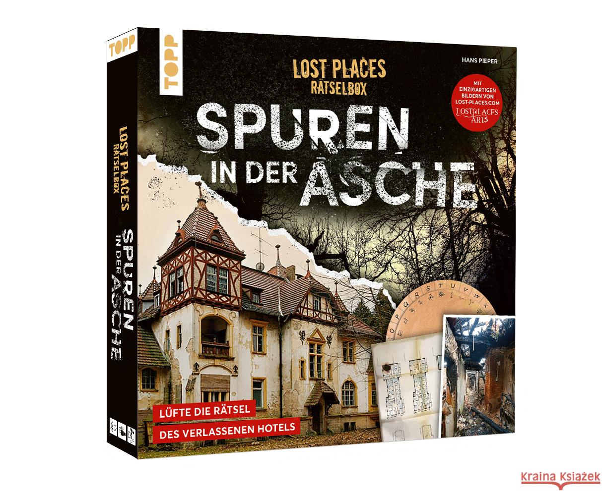 Lost Places Rätselbox - Spuren in der Asche: Ein Krimi-Rätsel für Zuhause. Lüfte die Rätsel des verlassenen Hotels Pieper, Hans 4007742186449 Frech