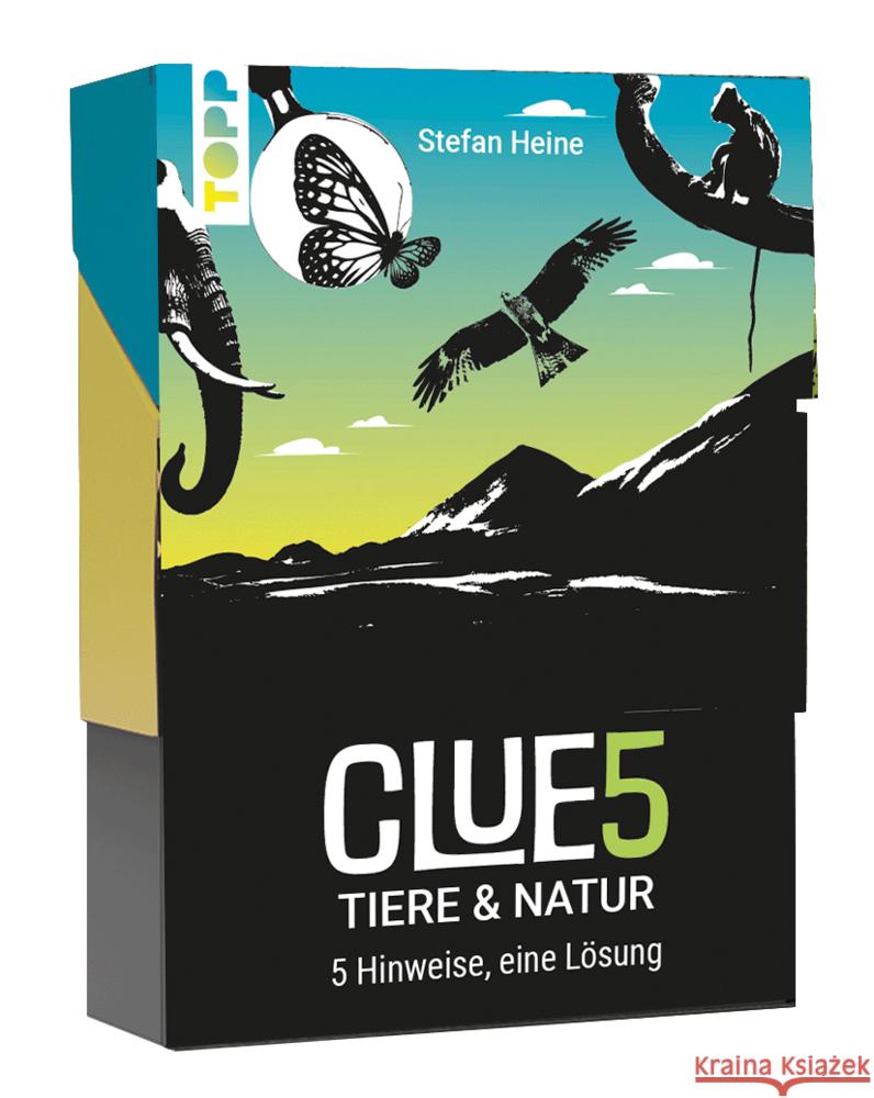 CLUE5 #Tiere. 5 Hinweise, nur eine Lösung. Das Trend-Quiz für deine Tasche Heine, Stefan 4007742186975 Frech